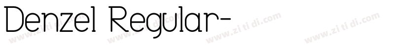 Denzel Regular字体转换